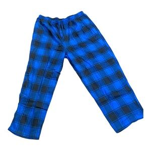Men's Blue Plaid Pajama Bottoms